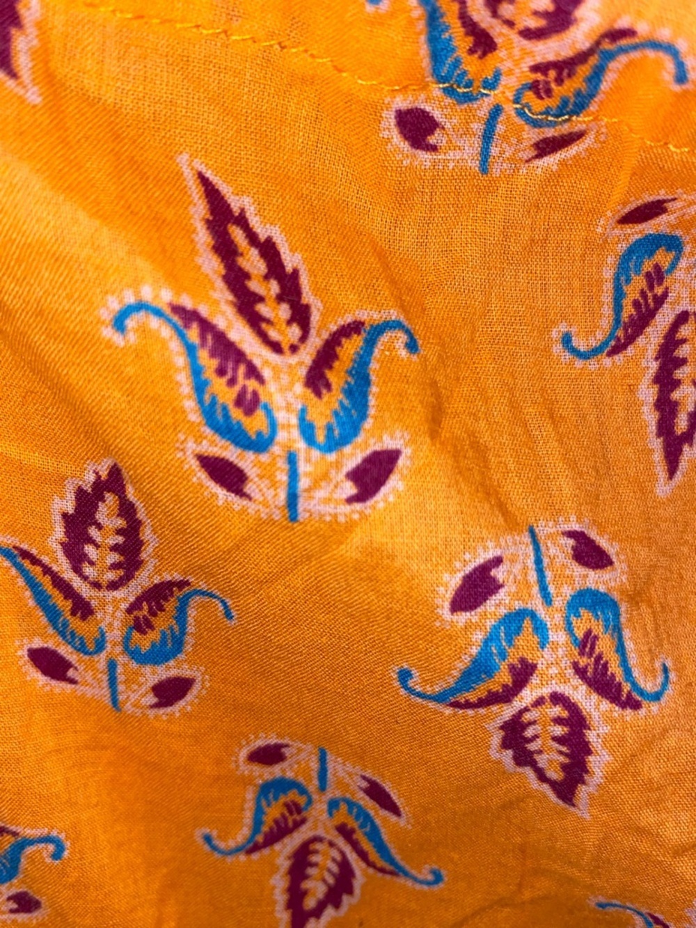 Patiala Pants Orange Purple Printed Draped harem yogi yoga boho bohemian cotton - Picture 10 of 11